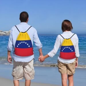 Venezuela Drawstring Backpack Yoga Beach Sackpack Lightweight Gym Sports String Venezuelan Bag Outdoor Decor