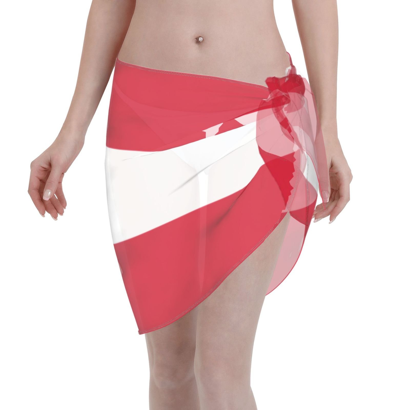 Pareo corto da donna in Austria, copricostume da spiaggia, gonna corta in chiffon, costume da bagno austriaco