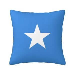 Square Throw Pillow Covers for Somalia Flag Pillowcase for Somali Couch Sofa Bedroom