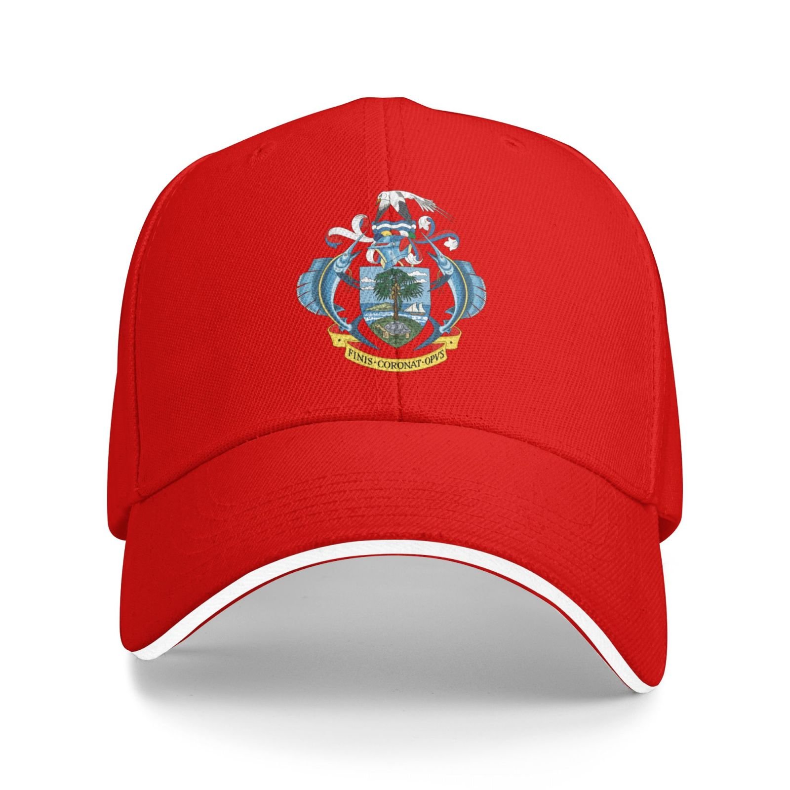 seychelles national emblem hat support seychelles coat of arms baseball cap seychellois hat for women men adjustable hat