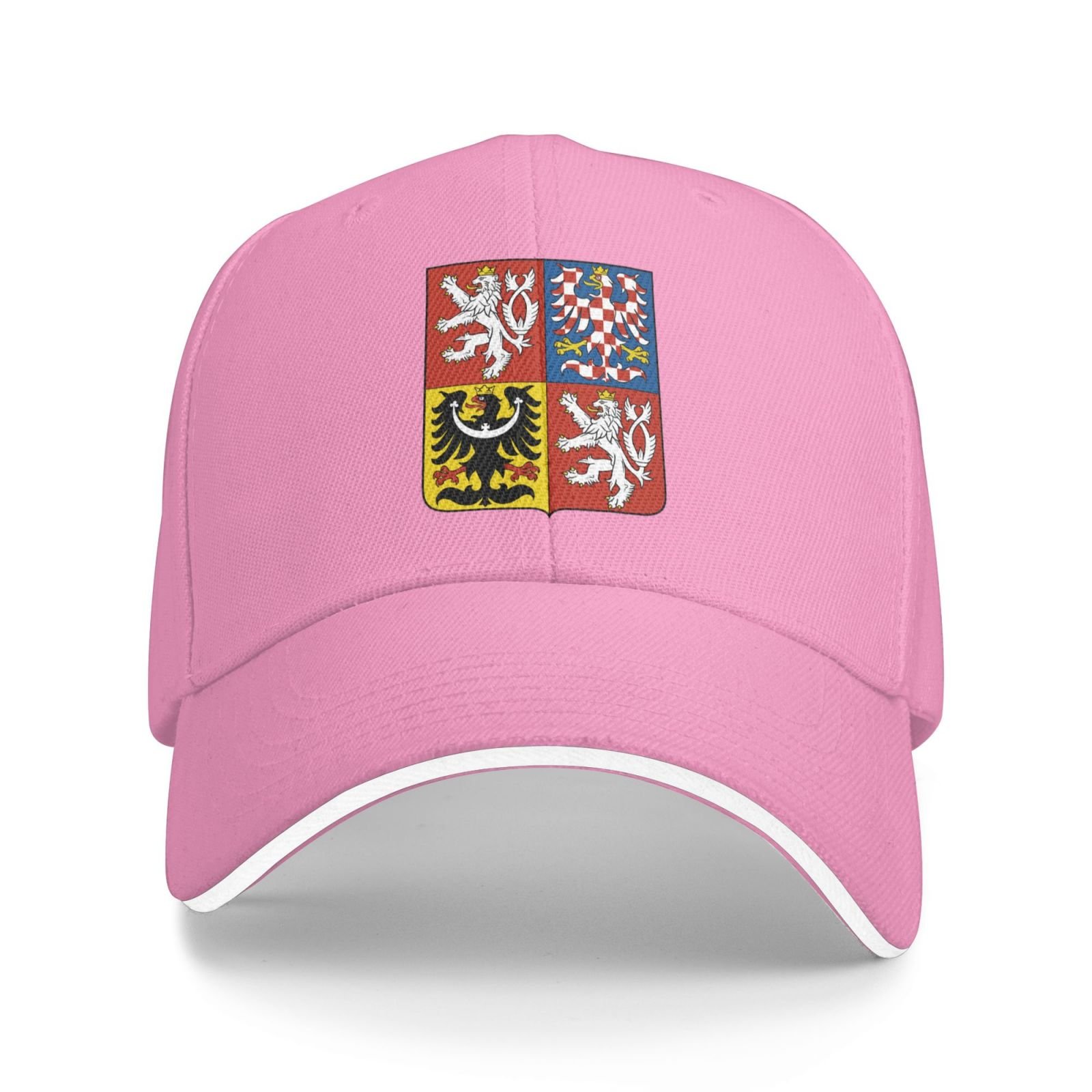 czech national emblem hat support czech coat of arms baseball cap czech hat for women men adjustable hat