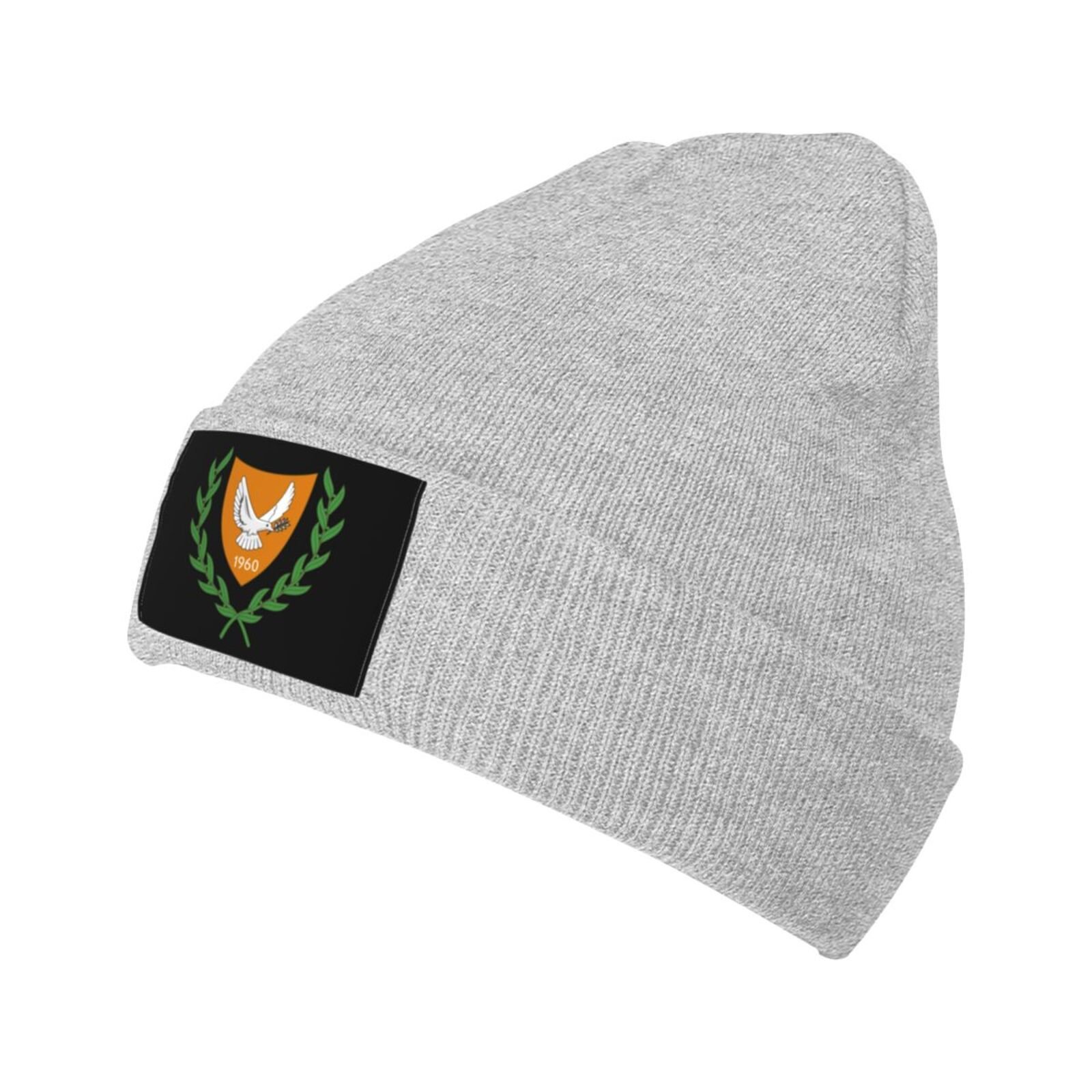 coat of arms of cyprus knit beanie hat cyprus emblem knitted cap for cypriot winter outdoor men women