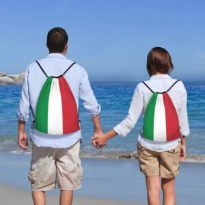 Italy Drawstring Backpack Yoga Beach Sackpack Lightweight Gym Sports String Italian Bag Outdoor Decor