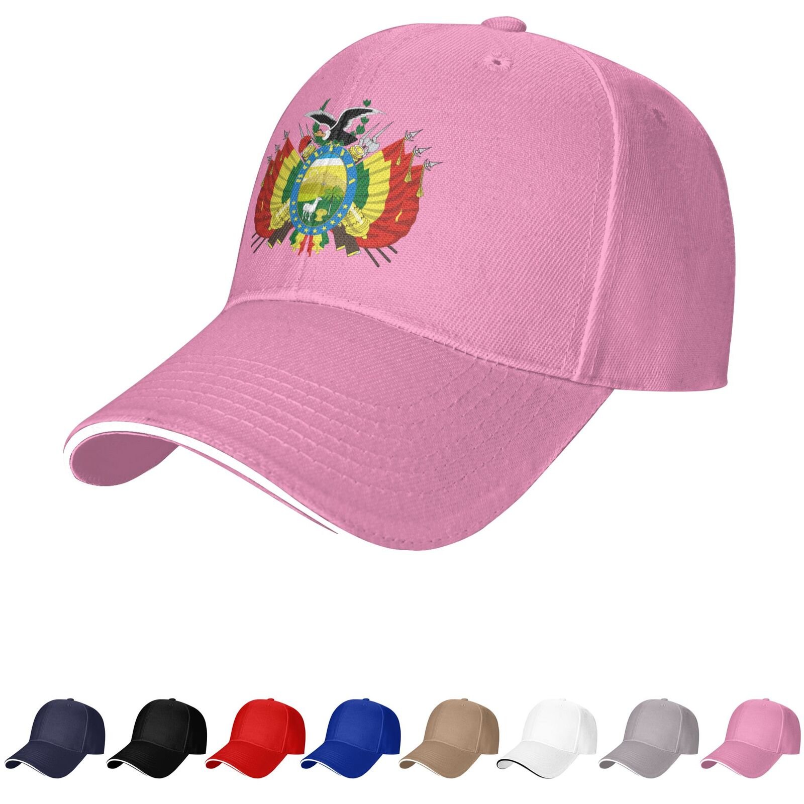 bolivia emblem hat bolivian caps for men women coat of arms of bolivia baseball cap trucker dad hat