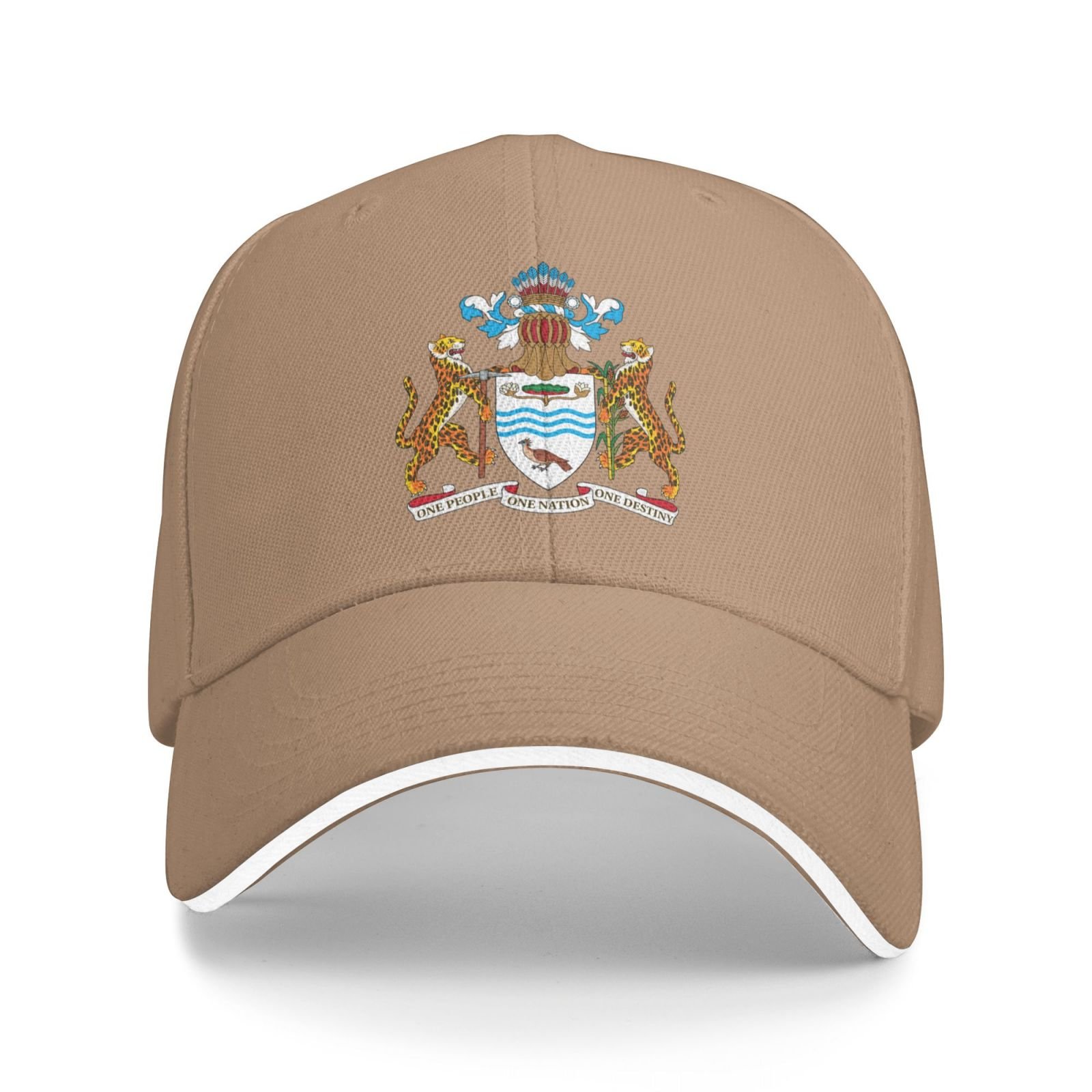 guyana national emblem hat support guyana coat of arms baseball cap guyanese hat for women men adjustable hat