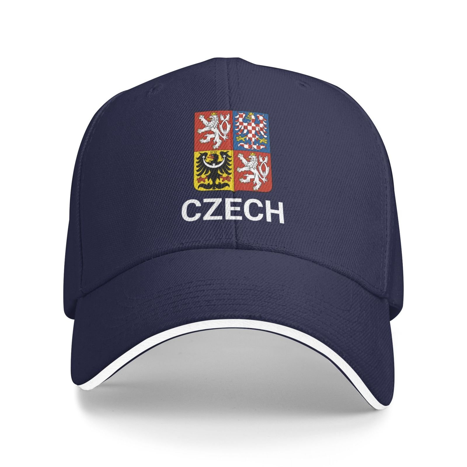 support czech hat caps for men women i stand with czech emblem coat of arms baseball cap