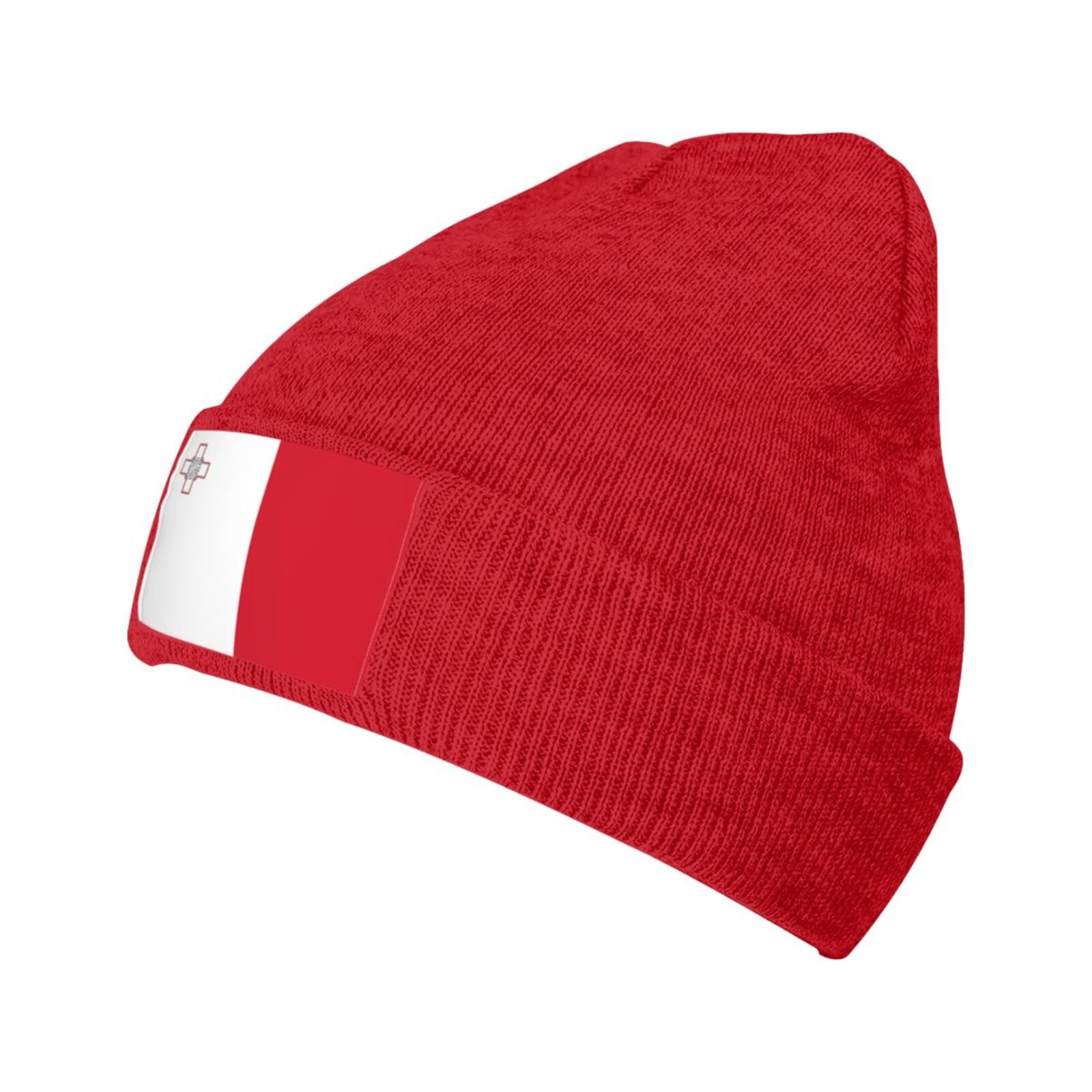 flag of malta knit beanie hat malta flags knitted cap for maltese winter outdoor men women