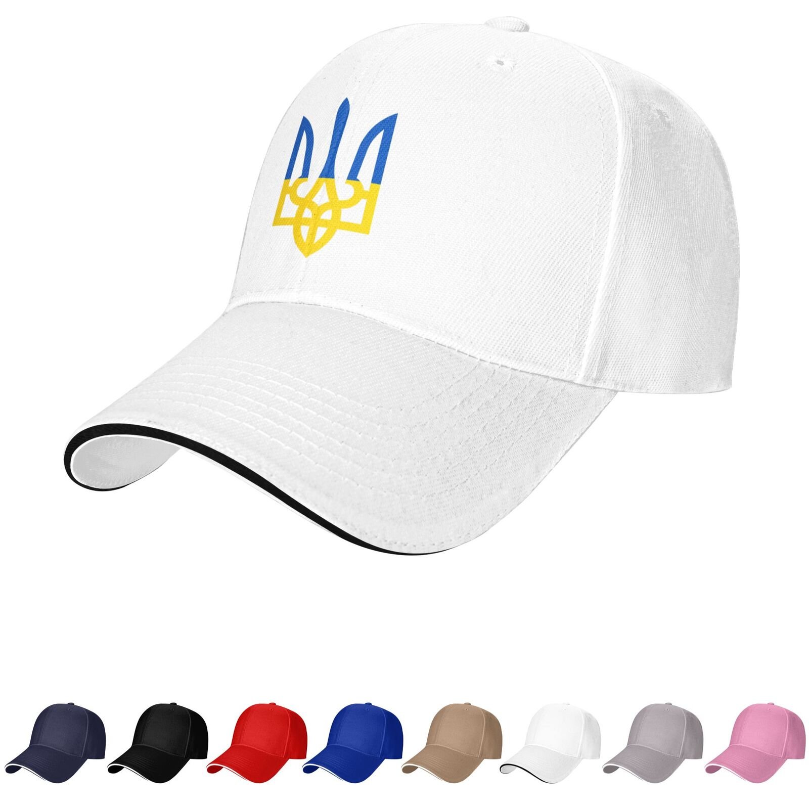 support ukraine hats for men women coat of arms of ukraine baseball cap trucker dad hat black