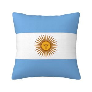 Square Throw Pillow Covers for Argentina Flag Pillowcase for Argentinean Couch Sofa Bedroom
