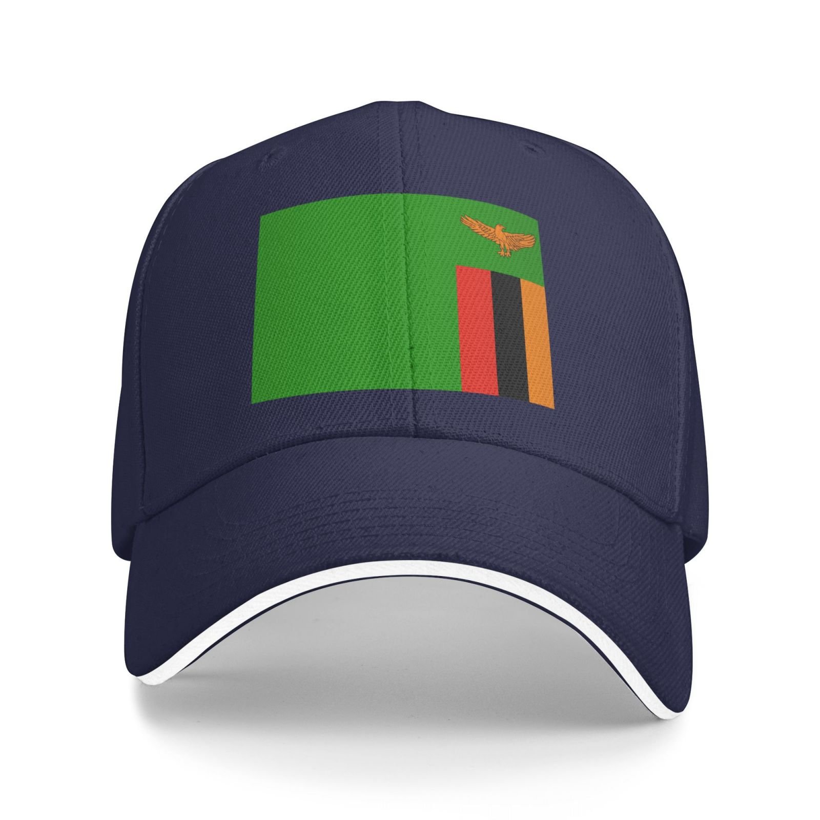 flag of zambia baseball cap stand with zambia hat support zambian trucker dad hat for men women