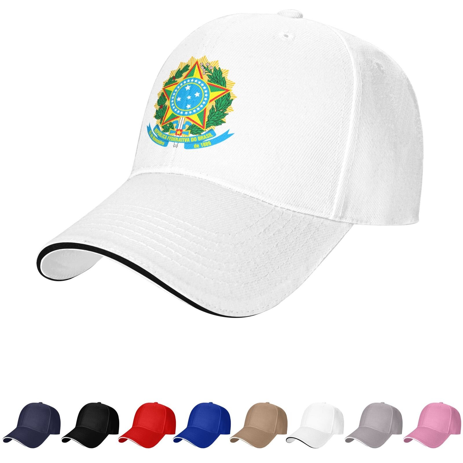 brazil emblem hat brazilians caps for men women coat of arms of brazil baseball cap trucker dad hat