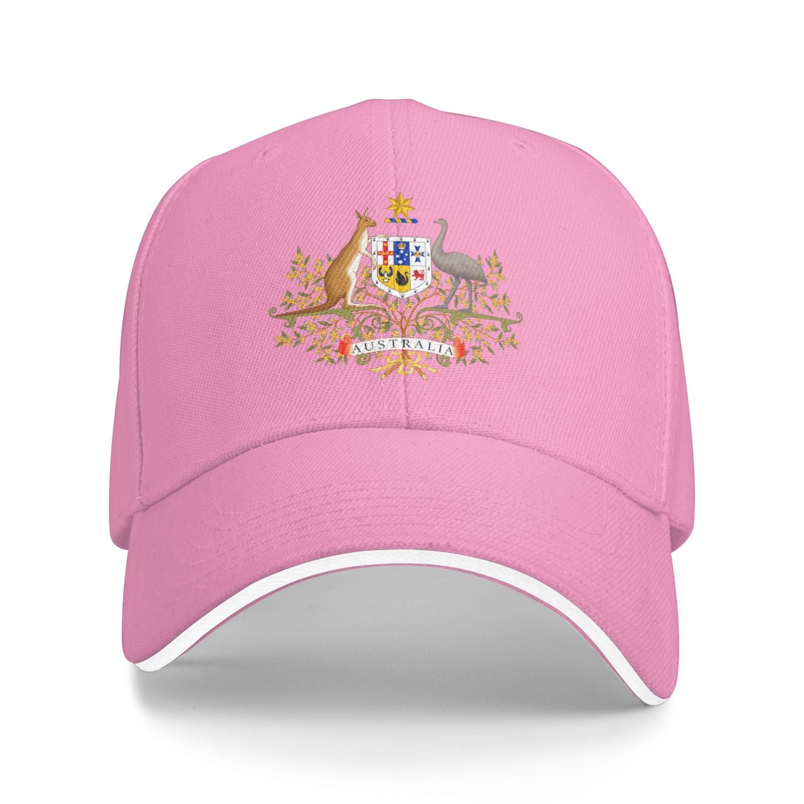 australia national emblem hat support australia coat of arms baseball cap australian hat for women men adjustable hat