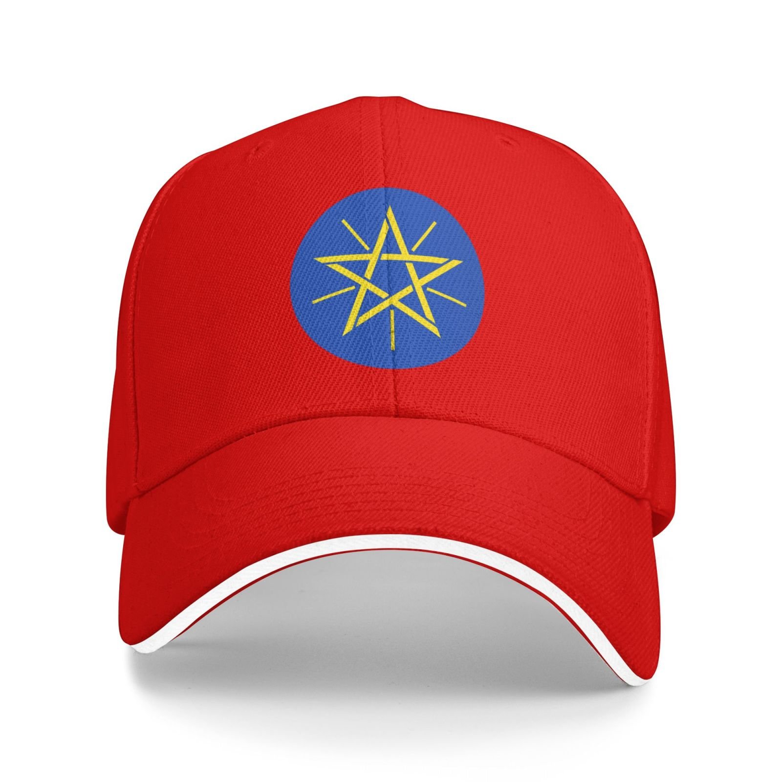 ethiopia national emblem hat support ethiopia coat of arms baseball cap ethiopian hat for women men adjustable hat