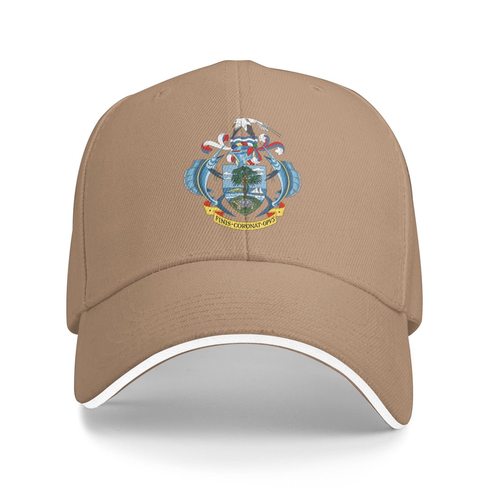 seychelles national emblem hat support seychelles coat of arms baseball cap seychellois hat for women men adjustable hat