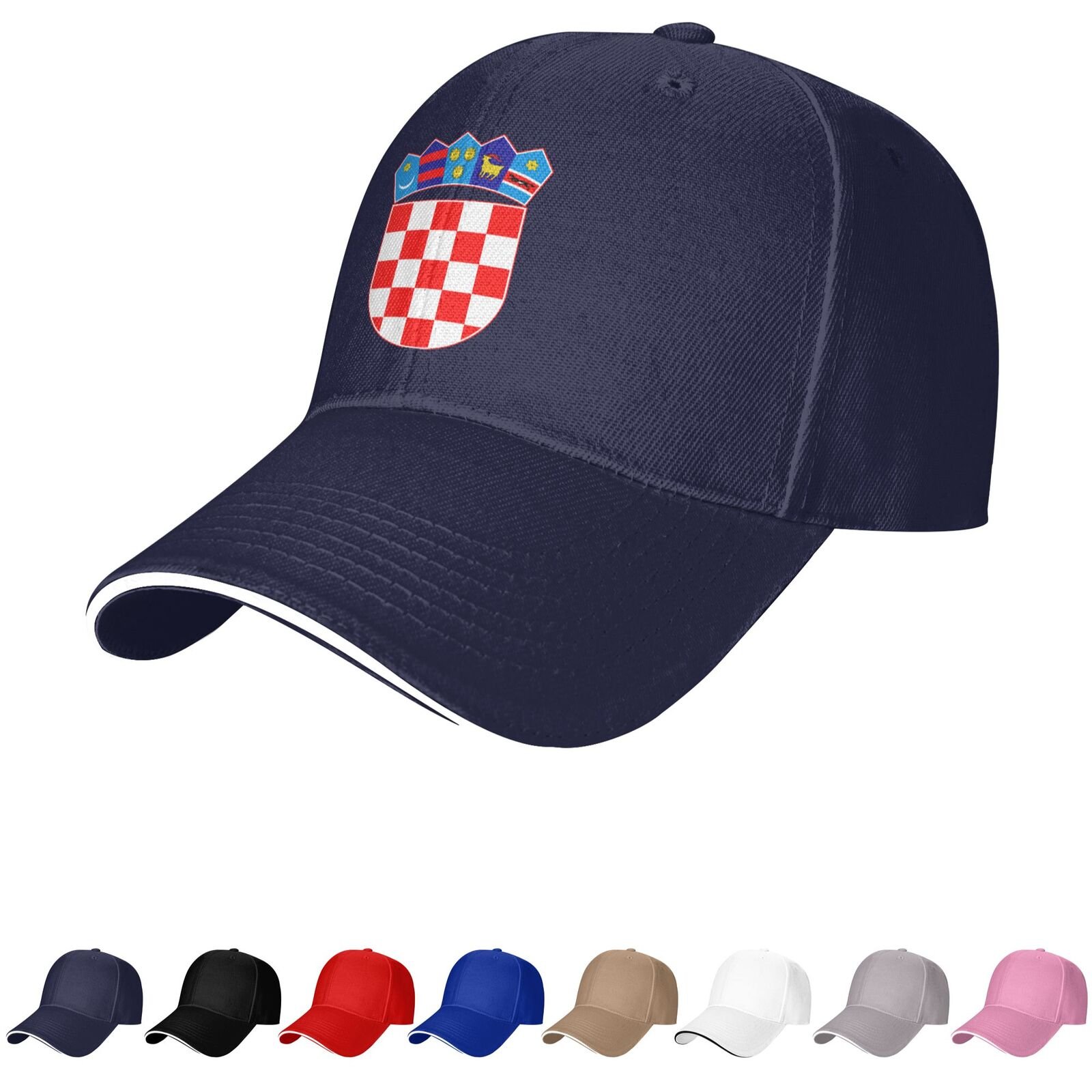 (croatia) emblem hat croatian caps for men women coat of arms of (croatia) baseball cap trucker dad hat
