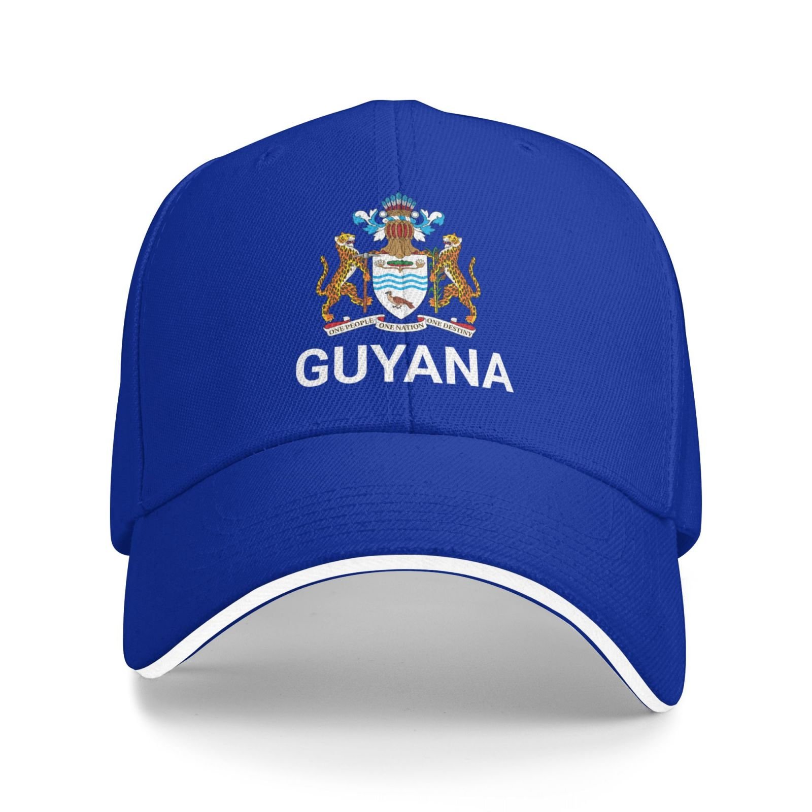 support guyana hat guyanese caps for men women i stand with guyana emblem coat of arms baseball cap