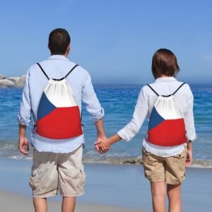 Czech Drawstring Backpack Yoga Beach Sackpack Lightweight Gym Sports String Czech Bag Outdoor Decor