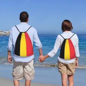 Flag Of Belgium Drawstring Backpack Yoga Beach Sackpack Lightweight Gym Sports String Bag Outdoor Decor