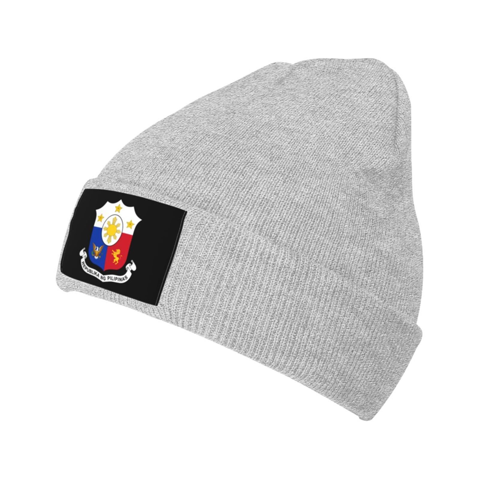 coat of arms of philippines knit beanie hat philippines emblem knitted cap for filipino winter outdoor men women