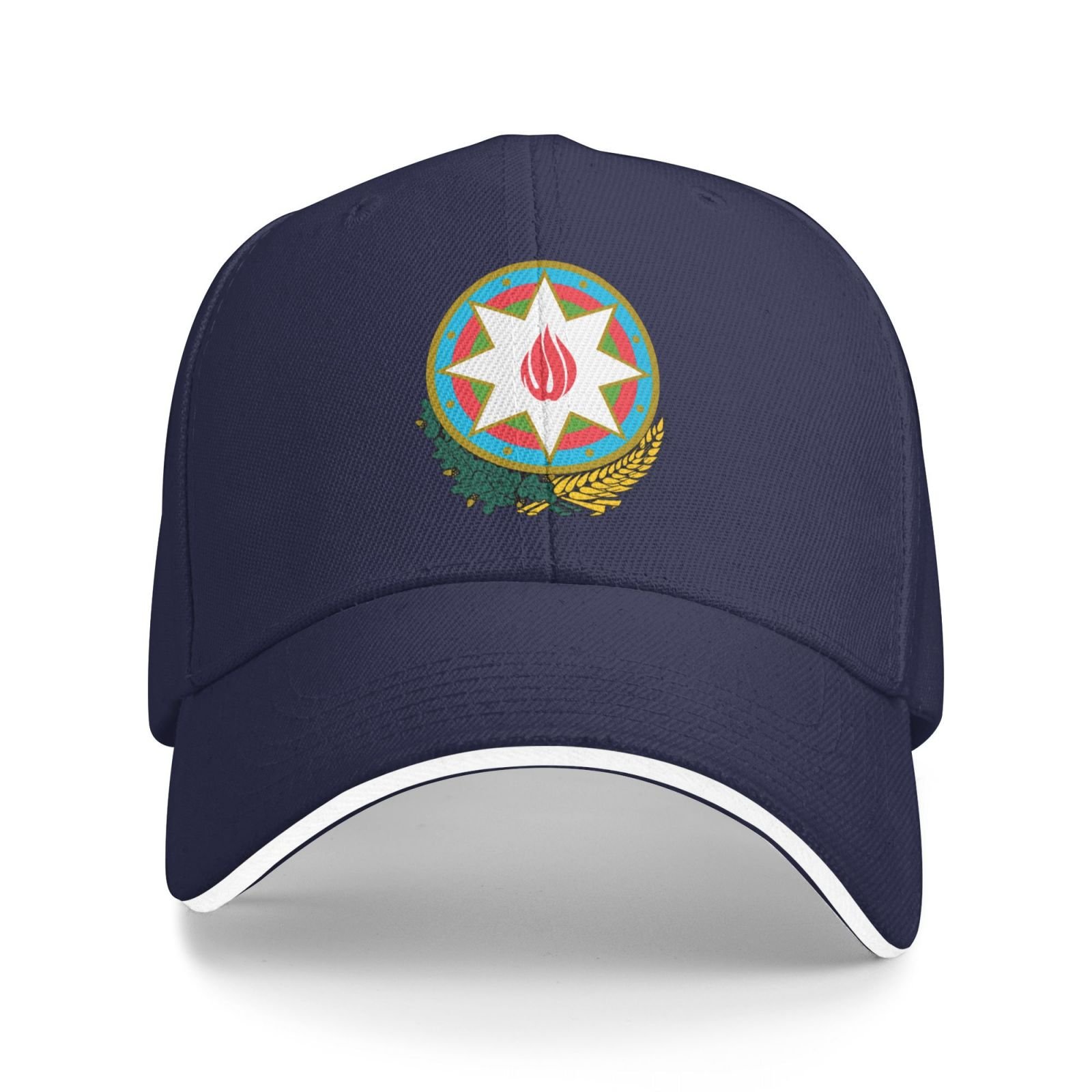 azerbaijan national emblem hat support azerbaijan coat of arms baseball cap azerbaijani hat for women men adjustable hat