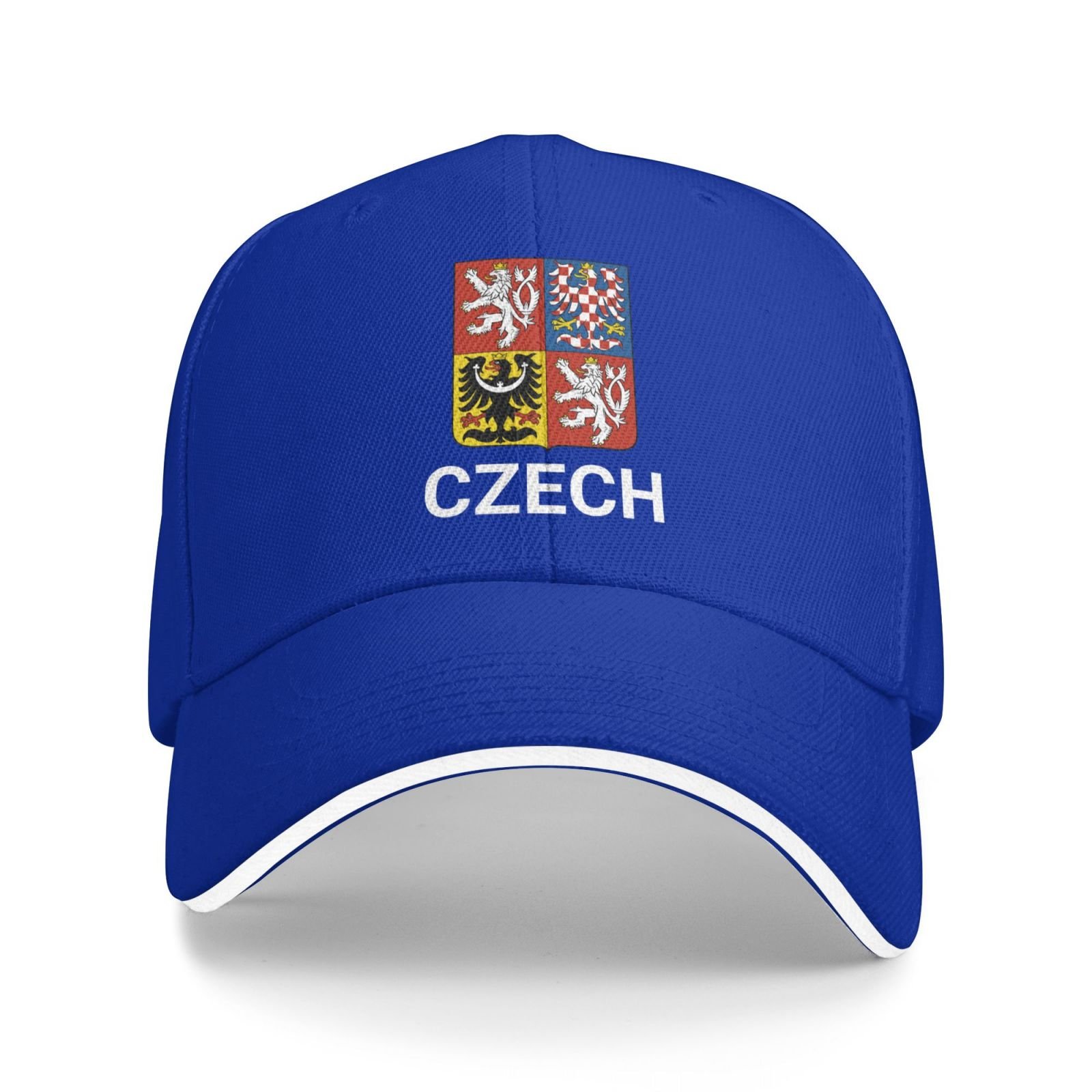 support czech hat caps for men women i stand with czech emblem coat of arms baseball cap