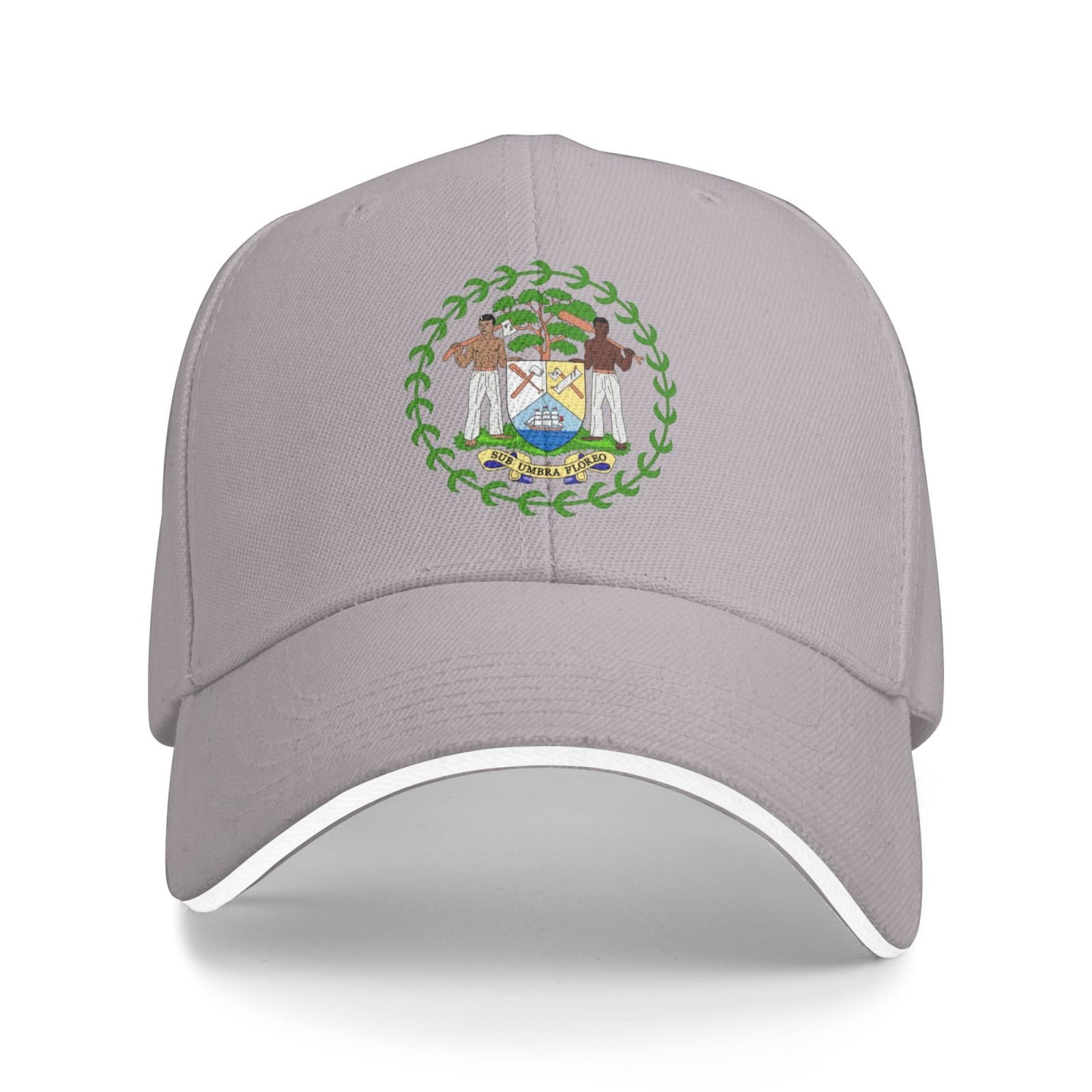 belize national emblem hat support belize coat of arms baseball cap belizean hat for women men adjustable hat