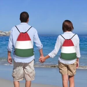 Hungary Drawstring Backpack Yoga Beach Sackpack Lightweight Gym Sports String Hungarian Bag Outdoor Decor